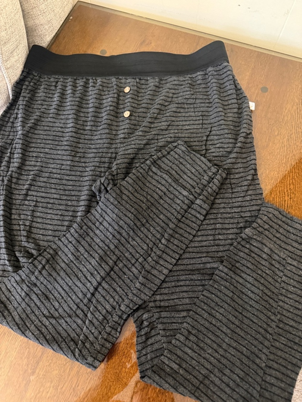 Goosebumps XL Black & Gray Striped Lounge Pants